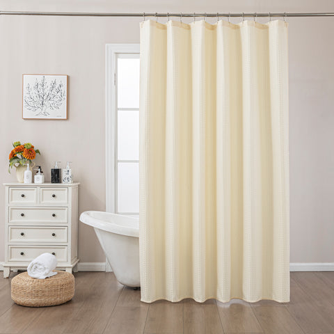 M1 L1 L2 L3 N1  N2 Sonive Waffel Duschvorhang mit Ösen H200xB180 cm Wasserabweisender Badewannenvorhang Waschbar Polyester Badevorhänge für Badezimmer