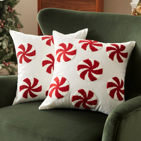 Sonvie Christmas Cushion Covers Set Of 2 Decor, Soft Decorative Square Throw Pillow Cover 45x45cm (18x18 in), Pillows Cases for Bedroom Sofa Couch Decorations