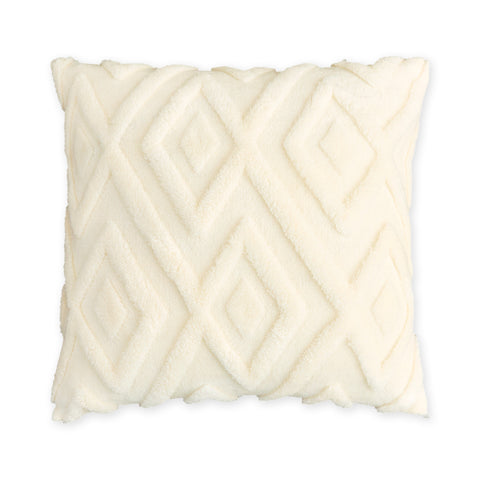 F9 Sonive Kissenbezüge 40x40cm 2er Set Weiche Strickjackard-Kissenhülle Dekorative Zierkissenbezüge Quadratische Dekokissenbezüge für Wohnzimmer Schlafzimmer Sofa Weiß