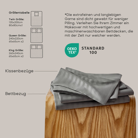 Sonive Deluxe Mikrofaser Bettbezug-Set mit Kissenbezug