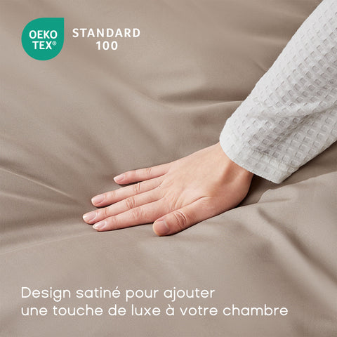 Sonive Housse de Couette, Carreau x Bleu Marine, Couette 4 Saison 100% Couette en Microfibre